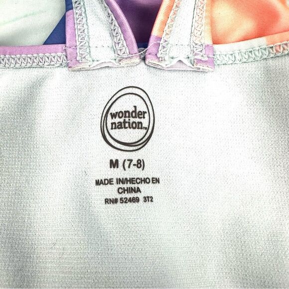 Wonder Nation Girls Multicolor One Piece/Two Piece Swimsuits Sz M 7/8 Set of 2 - Picture 14 of 14